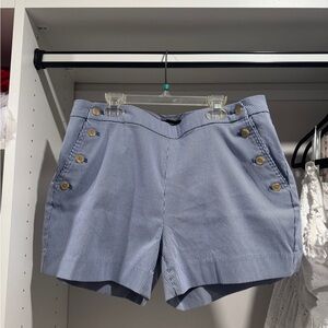 Banana Republic Blue Striped High Waist Shorts